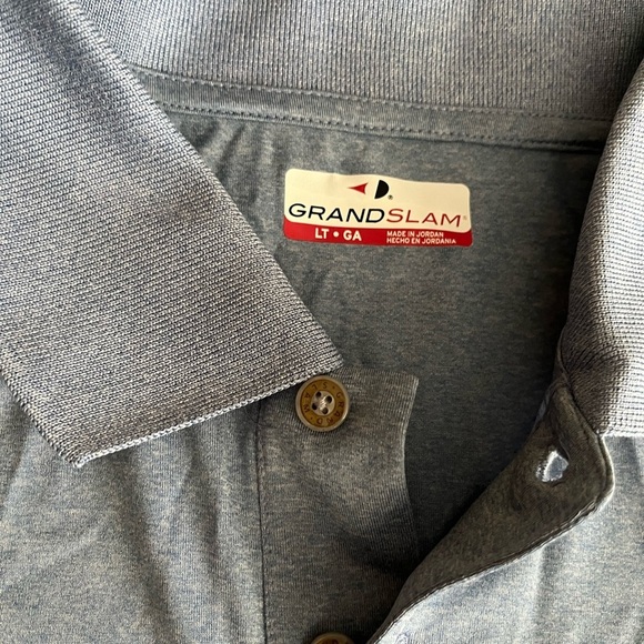 [LT]Grand Slam Gray Blue Polo Shirt - Picture 2 of 4